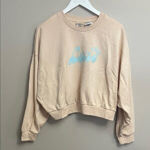 Levi's Light Tan Sweatshirt with Sky Blue Logo